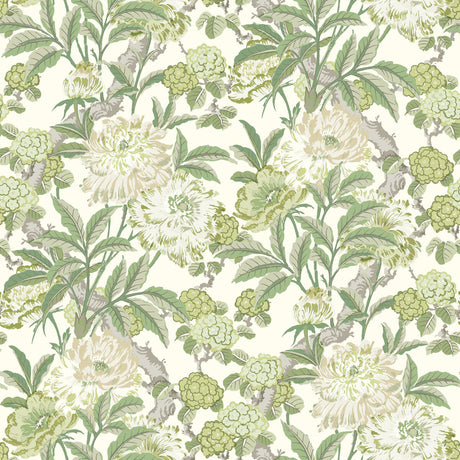 G P & J BAKER BW45095.3.0 SUMMER PEONY GREEN Wallpaper - Eade's Wallpaper
