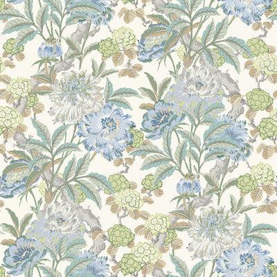 G P & J BAKER BW45095.4.0 SUMMER PEONY AQUA Wallpaper - Eade's Wallpaper