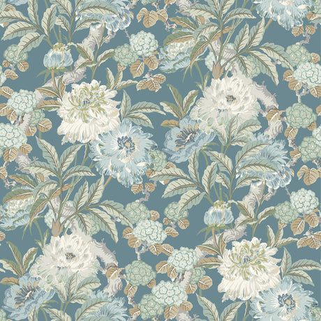 G P & J BAKER BW45095.5.0 SUMMER PEONY DENIM Wallpaper - Eade's Wallpaper
