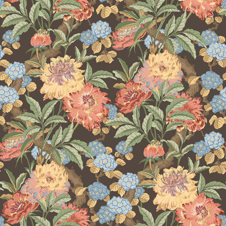 G P & J BAKER BW45095.8.0 SUMMER PEONY CHARCOAL/JEWEL Wallpaper - Eade's Wallpaper