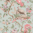 G P & J BAKER BW45096.4.0 BROUGHTON ROSE AQUA Wallpaper - Eade's Wallpaper