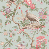G P & J BAKER BW45096.4.0 BROUGHTON ROSE AQUA Wallpaper - Eade's Wallpaper