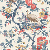 G P & J BAKER BW45096.5.0 BROUGHTON ROSE INDIGO/RED Wallpaper - Eade's Wallpaper