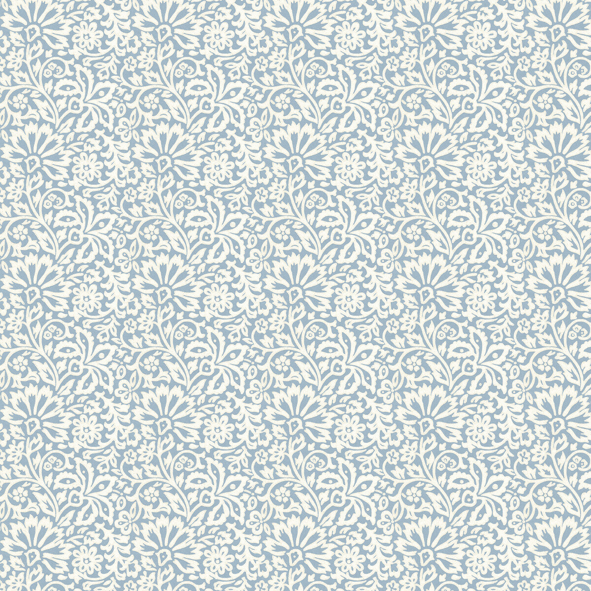 G P & J BAKER BW45097.1.0 FLORA BLUE Wallpaper - Eade's Wallpaper