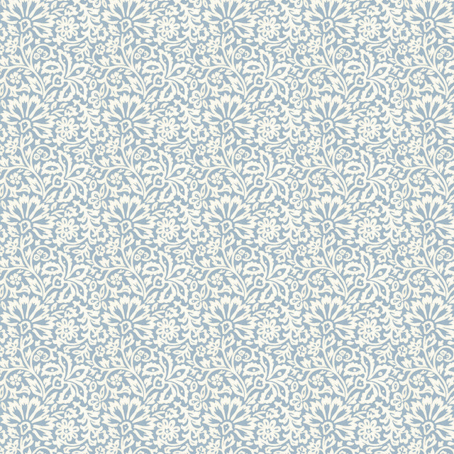 G P & J BAKER BW45097.1.0 FLORA BLUE Wallpaper - Eade's Wallpaper