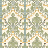 G P & J BAKER BW45100.3.0 BIRDS & CHERRIES AQUA Wallpaper - Eade's Wallpaper