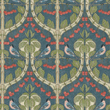 G P & J BAKER BW45100.5.0 BIRDS & CHERRIES INDIGO Wallpaper - Eade's Wallpaper