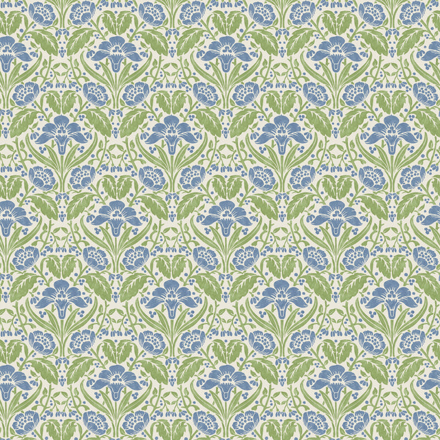 G P & J BAKER BW45101.2.0 IRIS MEADOW BLUE/GREEN Wallpaper - Eade's Wallpaper