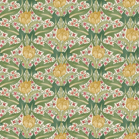 G P & J BAKER BW45104.1.0 TULIP & JASMINE RED/GREEN Wallpaper - Eade's Wallpaper