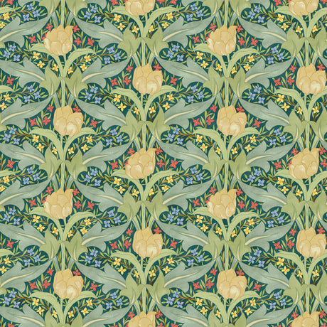 G P & J BAKER BW45104.3.0 TULIP & JASMINE EMERALD Wallpaper - Eade's Wallpaper