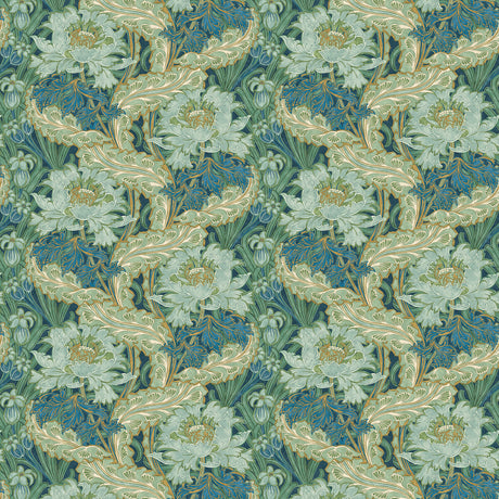 G P & J BAKER BW45105.2.0 BRANTWOOD INDIGO/TEAL Wallpaper - Eade's Wallpaper