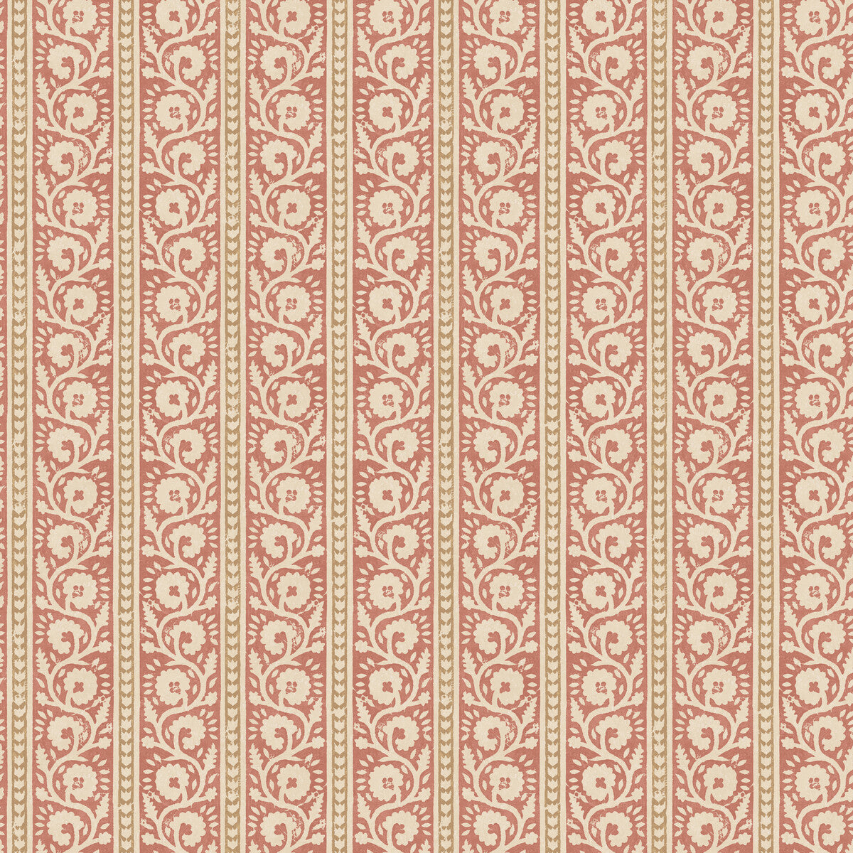 G P & J BAKER BW45113.3.0 BIBURY RED/SAND Wallpaper - Eade's Wallpaper