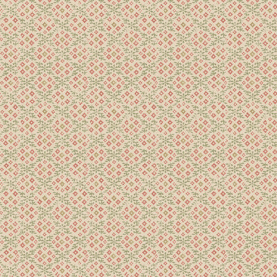 G P & J BAKER BW45115.3.0 GRANTLY RED/GREEN Wallpaper - Eade's Wallpaper