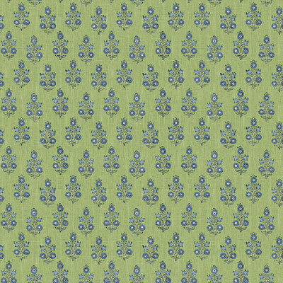 G P & J BAKER BW45117.1.0 POPPY SPRIG GREEN/BLUE Wallpaper - Eade's Wallpaper