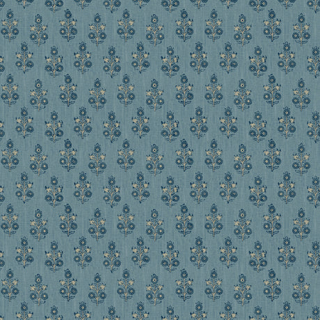 G P & J BAKER BW45117.5.0 POPPY SPRIG BLUE Wallpaper - Eade's Wallpaper
