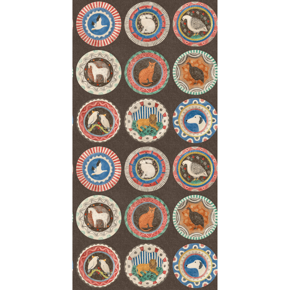 G P & J BAKER BW45126.2.0 ROBINA'S DINNER PARTY COCOA Wallpaper - Eade's Wallpaper