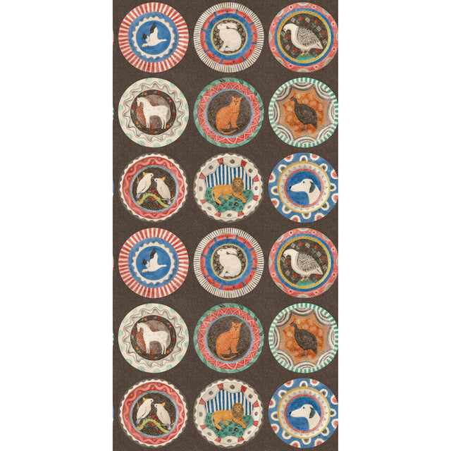 G P & J BAKER BW45126.2.0 ROBINA'S DINNER PARTY COCOA Wallpaper - Eade's Wallpaper