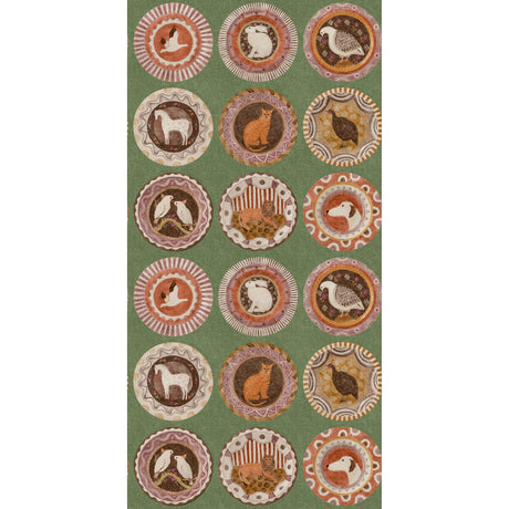 G P & J BAKER BW45126.3.0 ROBINA'S DINNER PARTY GREEN Wallpaper - Eade's Wallpaper