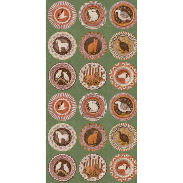 G P & J BAKER BW45126.3.0 ROBINA'S DINNER PARTY GREEN Wallpaper - Eade's Wallpaper