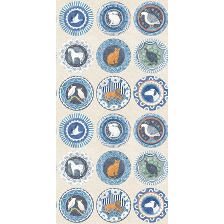 G P & J BAKER BW45126.4.0 ROBINA'S DINNER PARTY BLUE Wallpaper - Eade's Wallpaper