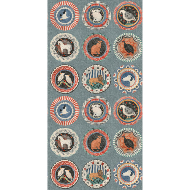 G P & J BAKER BW45126.5.0 ROBINA'S DINNER PARTY TEAL Wallpaper - Eade's Wallpaper