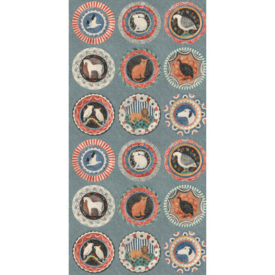 G P & J BAKER BW45126.5.0 ROBINA'S DINNER PARTY TEAL Wallpaper - Eade's Wallpaper