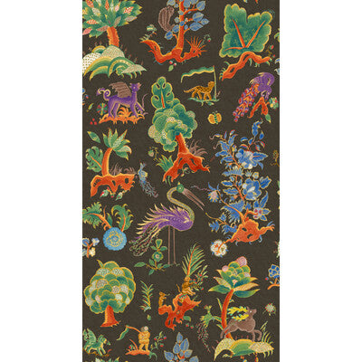 G P & J BAKER BW45127.3.0 GERTRUDE CHARCOAL/JEWEL Wallpaper - Eade's Wallpaper