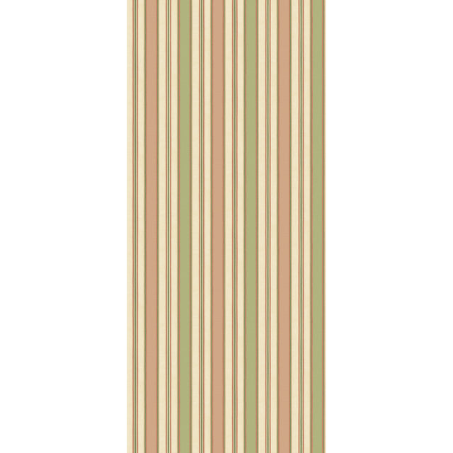 G P & J BAKER BW45131.6.0 MELBOURNE STRIPE SOFT RED/GREEN Wallpaper - Eade's Wallpaper