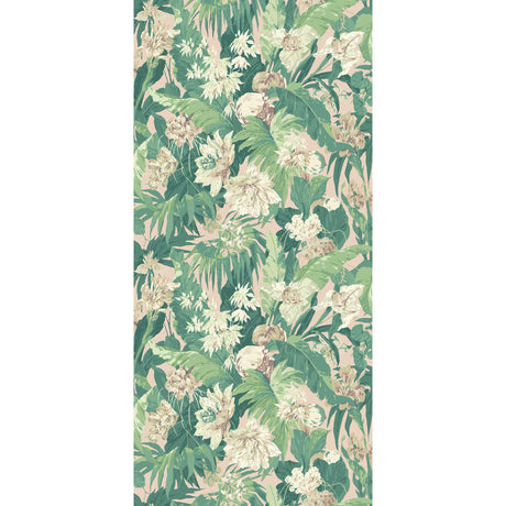 G P & J BAKER BW45132.5.0 TROPICAL FLORAL BLUSH/GREEN Wallpaper - Eade's Wallpaper