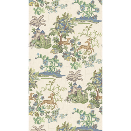 G P & J BAKER BW45138.6.0 KNIGHT'S TALE SAGE/BLUE Wallpaper - Eade's Wallpaper