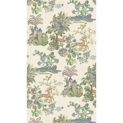 G P & J BAKER BW45138.6.0 KNIGHT'S TALE SAGE/BLUE Wallpaper - Eade's Wallpaper