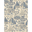 G P & J BAKER BW45143.2.0 HOME PARK ROYAL BLUE Fabric - ROYAL COURT WALLPAPERS