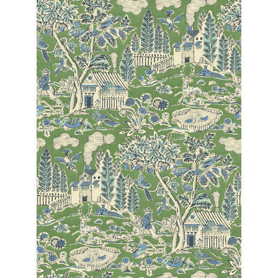 G P & J BAKER BW45143.6.0 HOME PARK EMERALD Fabric - ROYAL COURT WALLPAPERS