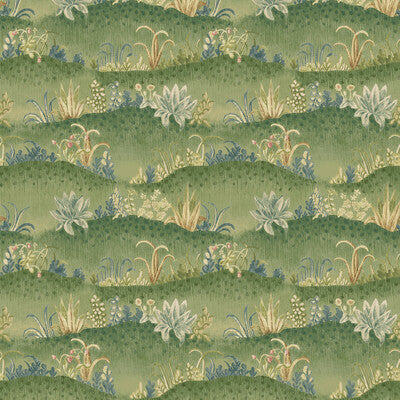 G P & J BAKER BW45145.1.0 GARDEN TAPESTRY ROYAL GREEN Fabric - ROYAL COURT WALLPAPERS