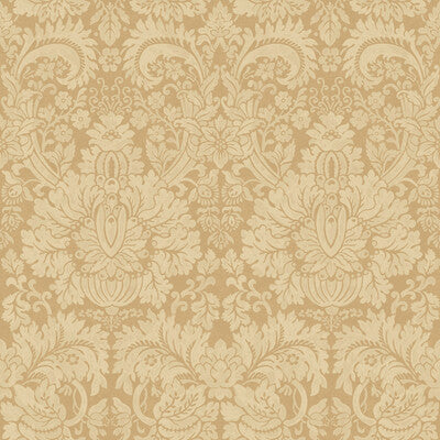 G P & J BAKER BW45146.5.0 QUEEN'S DAMASK PARCHMENT Fabric - ROYAL COURT WALLPAPERS