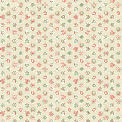 G P & J BAKER BW45147.3.0 COURT BUTTONS PINK/GREEN Fabric - ROYAL COURT WALLPAPERS