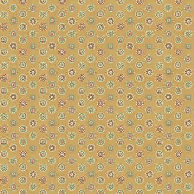 G P & J BAKER BW45147.4.0 COURT BUTTONS OCHRE Fabric - ROYAL COURT WALLPAPERS