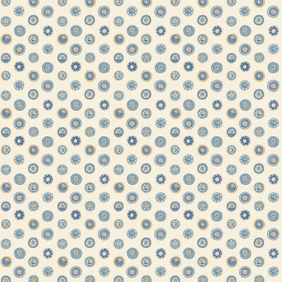 G P & J BAKER BW45147.5.0 COURT BUTTONS BLUE Fabric - ROYAL COURT WALLPAPERS