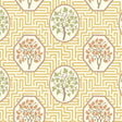G P & J BAKER BW45148.4.0 ROYAL MAZE OCHRE Fabric - ROYAL COURT WALLPAPERS