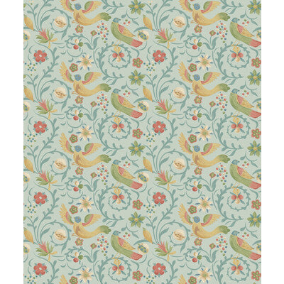G P & J BAKER BW45149.4.0 ROYAL COURT AQUA Fabric - ROYAL COURT WALLPAPERS