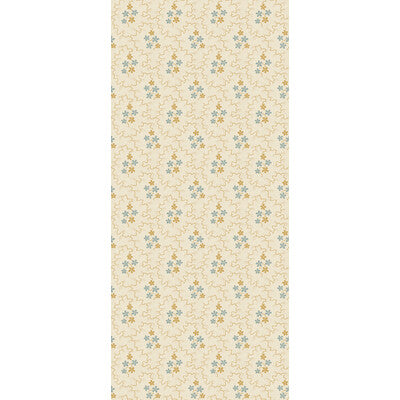 G P & J BAKER POSY BW45152.4.0 in OCHRE/BLUE Wallpaper - HOU