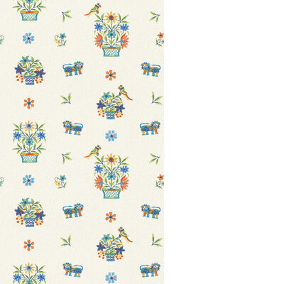 G P & J BAKER ROAR STITCH BW45165.1.0 in JEWEL Wallpaper - G