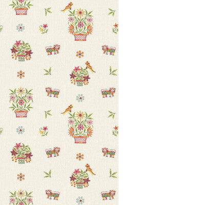 G P & J BAKER ROAR STITCH BW45165.2.0 in GREEN Wallpaper - G