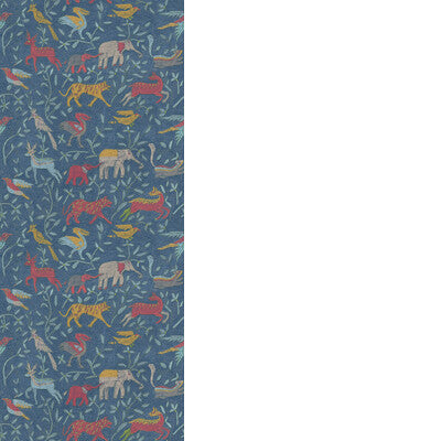 G P & J BAKER NOAH'S ARK BW45166.5.0 in INDIGO Wallpaper - G