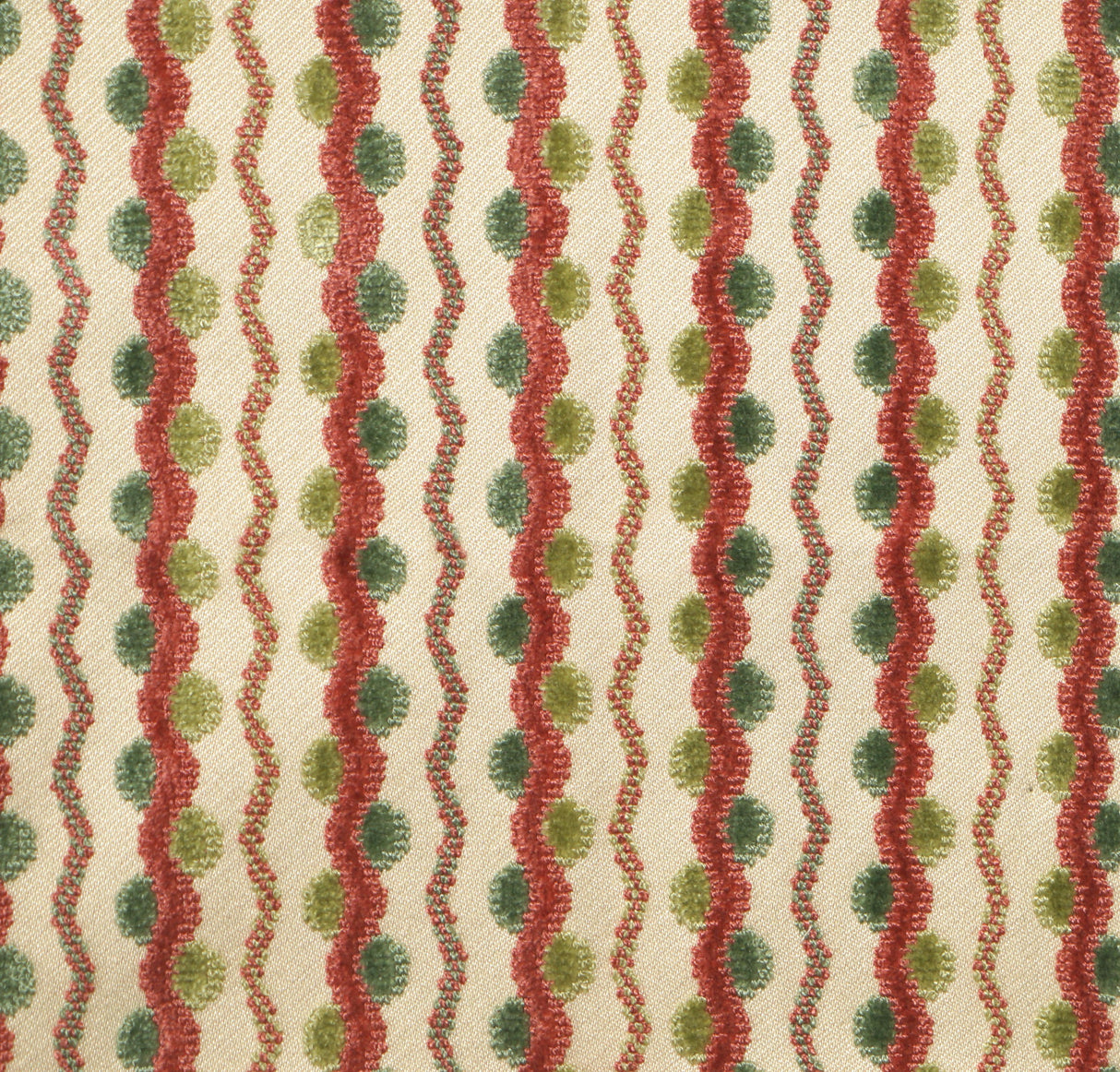 Scalamandre BX 31964059 RASPBERRY LEAF LAVINA SQUIGGLE Fabric