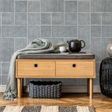 Fine Decor C88636 Ellison Blue Geometric Wallpaper