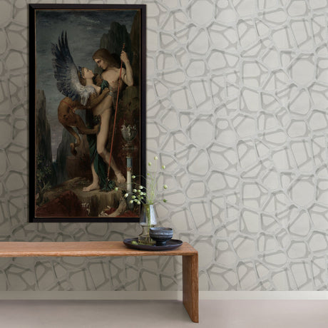Fine Decor C88641 Connery Light Grey Abstract Wallpaper