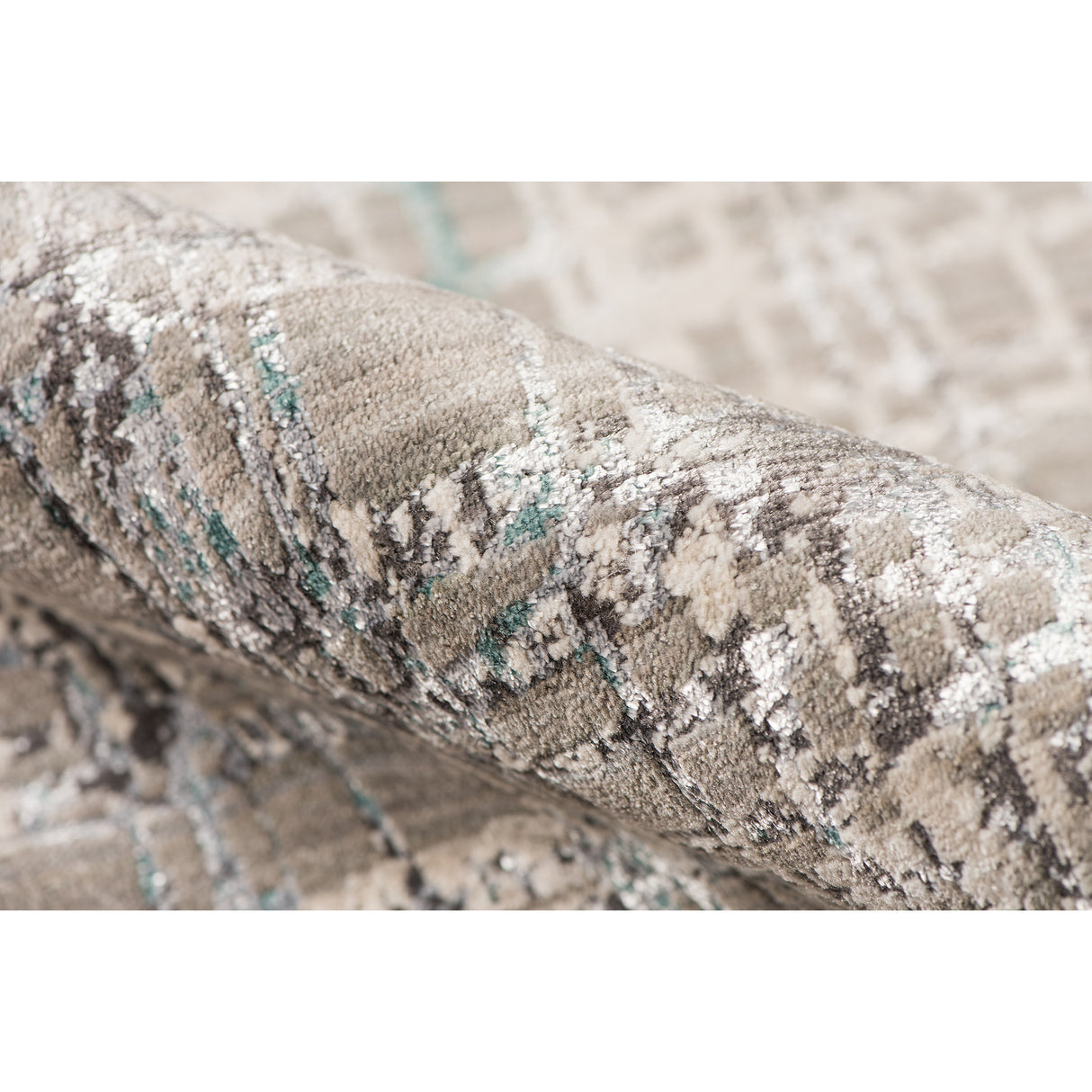 Amer Rugs CAM-47 Cambridge Contemporary Metallic Sheen Runner Rug, 2'6" X 8' Area Rug