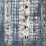 Amer Rugs CAR-1 Caribe Moroccan Inspired /Blue Runner Rug, 2'1" X 6'4" Area Rug