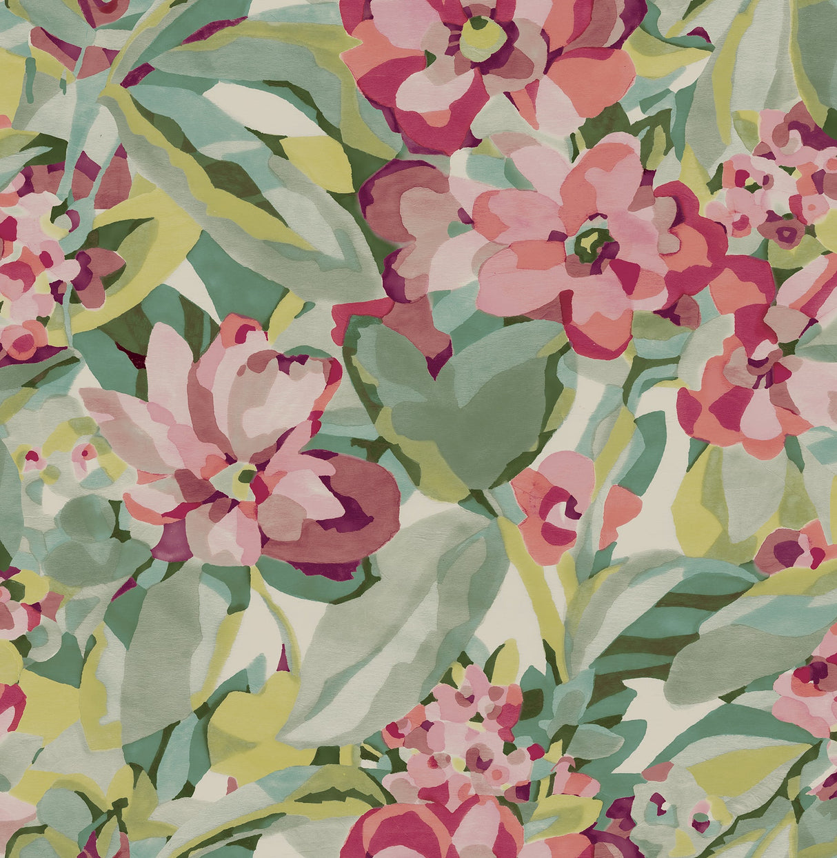 Caroline et Bettina CBS4512 Wine Belles Fleurs Peel & Stick Wallpaper